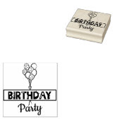 Birthday Party-ballonnen Rubberstempel (Gestempeld)