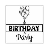 Birthday Party-ballonnen Rubberstempel (Afrduk)