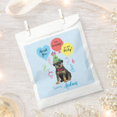 Birthday Party ballons Rottweiler Favor Bag Bedankzakje (Geknipt)