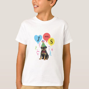 Birthday Party-ballons Rottweiler T-Shirt