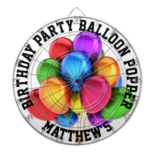 Birthday Party Balloon Popper Dartbord (Voorkant)