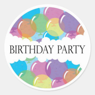 Birthday Party Balloon Sticker