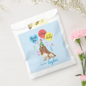 Birthday Party Balloons Basset Hound Bedankzakje (Gezegeld)