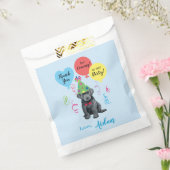 Birthday Party Balloons Bouvier des Flandres Bedankzakje (Gezegeld)