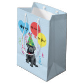 Birthday Party Balloons Bouvier des Flandres Medium Cadeauzakje (Achterkant Gekanteld)