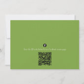 Birthday Party Balloons Confetti QR Code Facebook Kaart (Achterkant)