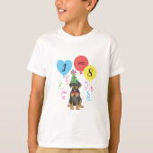 Birthday Party Balloons Doberman T-Shirt (Voorkant)