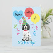 Birthday Party Balloons English Cocker Spaniel Kaart (Staand voorkant)