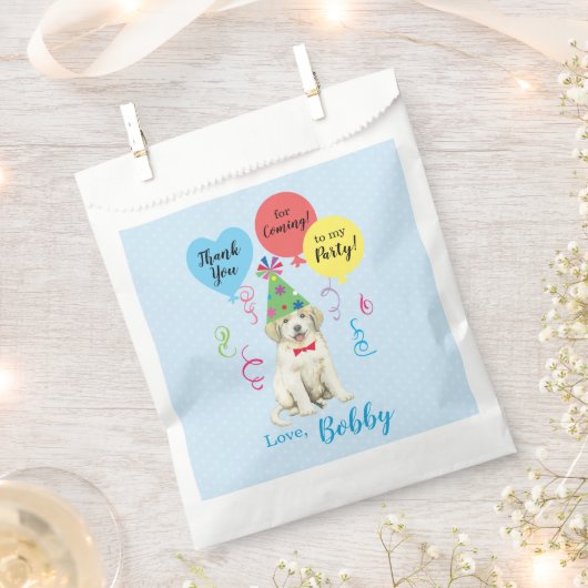 Birthday Party Balloons Great Pyrenees Favor Bag Bedankzakje (Geknipt)