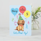 Birthday Party Balloons Longhaire Dachshund Kaart (Staand voorkant)