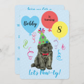 Birthday Party Balloons Newfoundland Uitnodiging (Voorkant / Achterkant)