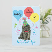 Birthday Party Balloons Newfoundland Uitnodiging (Staand voorkant)