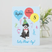 Birthday Party Balloons Portugese waterhond Kaart (Staand voorkant)