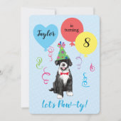 Birthday Party Balloons Portugese waterhond Kaart (Voorkant)