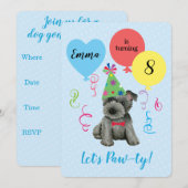 Birthday Party Balloons Scottish Terrier Kaart (Voorkant / Achterkant)