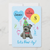 Birthday Party Balloons Scottish Terrier Kaart (Voorkant)