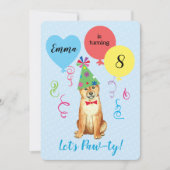 Birthday Party Balloons Shiba Inu Kaart (Voorkant)