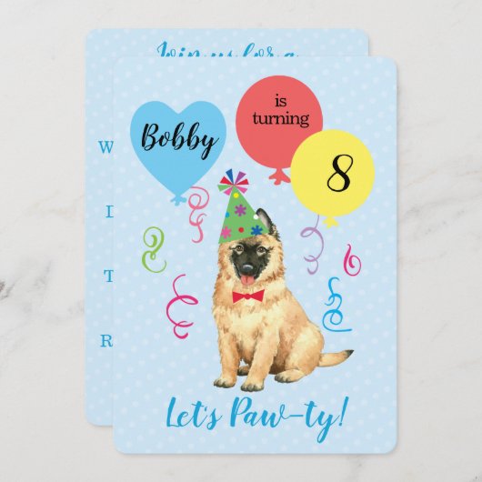 Birthday Party Balloons Tervuren Kaart (Voorkant / Achterkant)