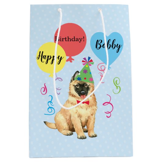Birthday Party Balloons Tervuren Medium Cadeauzakje (Voorkant)