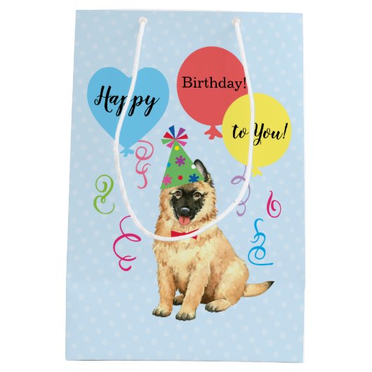 Birthday Party Balloons Tervuren Medium Cadeauzakje (Achterkant)