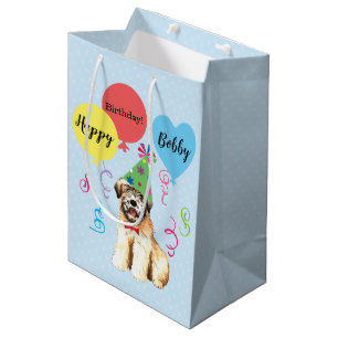 Birthday Party Balloons Wheaten Terrier Medium Cadeauzakje