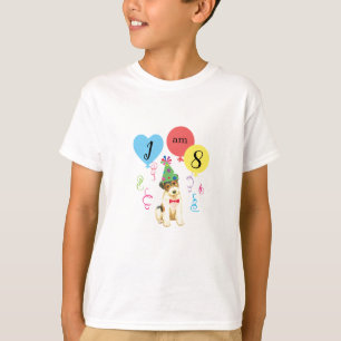 Birthday Party Balloons Wire Fox Terrier T-shirt