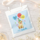 Birthday Party Balloons Yellow Lab Bedankzakje (Geknipt)