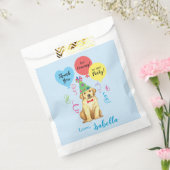 Birthday Party Balloons Yellow Lab Bedankzakje (Gezegeld)