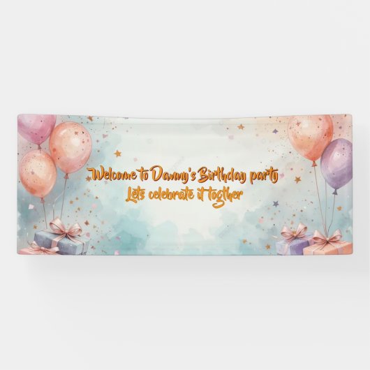 Birthday party banner (Horizontaal)