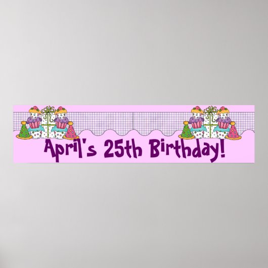Birthday Party Banner Poster (Voorkant)