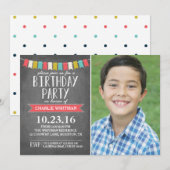 Birthday Party Banners | Geboortedag Kaart (Voorkant / Achterkant)