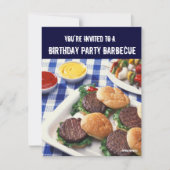 Birthday Party Barbecue, Burgers Kaart (Voorkant)