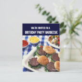 Birthday Party Barbecue, Burgers Kaart (Staand voorkant)
