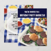 Birthday Party Barbecue, Burgers Kaart (Voorkant / Achterkant)