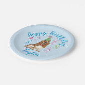Birthday Party Basset Hond Papieren Bordje (Gekanteld)