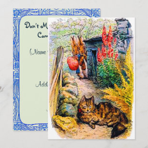 Birthday Party Beatrix Potter Bunnies die kat beki Kaart