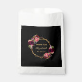 Birthday party Bedankt dat je bloemen zwart hebt b Bedankzakje (Voorkant)