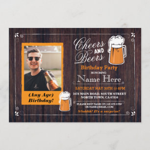 Birthday Party Beer Foto uitnodiging 21