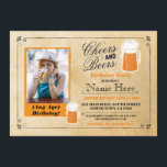 Birthday Party Beer Foto uitnodiging 40<br><div class="desc">Rustige kauwers en bieren verjaardagsfeest nodigen design uit. Ideaal voor elke verjaardagsfeestje. VOEG UW FOTO EENVOUDIG TOE EN VERANDERT DE TEKST OM UW PARTIJ TE KUNNEN PASSEN. Back-upafdrukken inbegrepen</div>