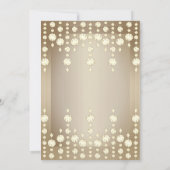 Birthday Party Beige Crystal Sepia Diamond Kaart (Achterkant)