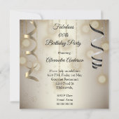 Birthday party beige Gold high Heels champagne Kaart (Achterkant)