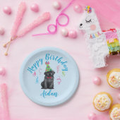 Birthday Party Black Lab Papieren Bordje (Feest)