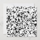 Birthday Party - Black Paint Splatter Party Pet Kaart (Achterkant)