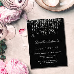 Birthday party Black Silstar budget nodigt Flyer<br><div class="desc">Let op: deze uitnodiging is op flyer paper en erg dun. Enveloppen zijn niet inbegrepen. Ga naar onze winkel voor nog meer dikkere uitnodigingen (hetzelfde ontwerp). Een uitnodiging voor een 40e (of om het even welke leeftijd) verjaardagsfeestje. Een zwarte achtergrond met faux zilveren sterren. Pas een naam en partijdetails aan...</div>