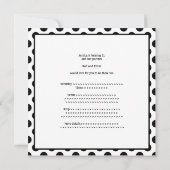 Birthday Party Black & White Spots Kaart (Achterkant)