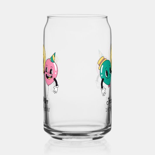 BIRTHDAY Party Blikvorm Glas (Links)