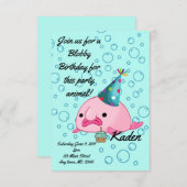 Birthday Party Blobfish Kaart (Voorkant / Achterkant)