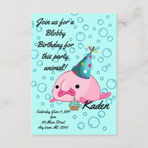 Birthday Party Blobfish Kaart