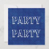 Birthday Party Blue en Silver Recycled: geen jaar Kaart (Achterkant)