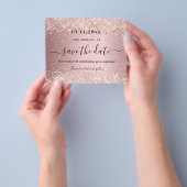 Birthday party blush roze budget behalve datum flyer (Hand)